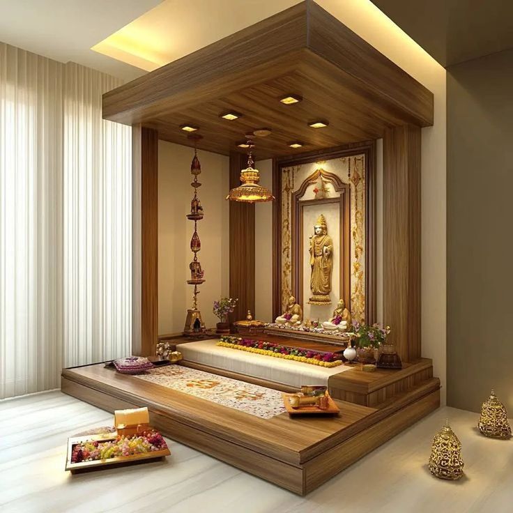 Pooja room interior design in Chennai homes