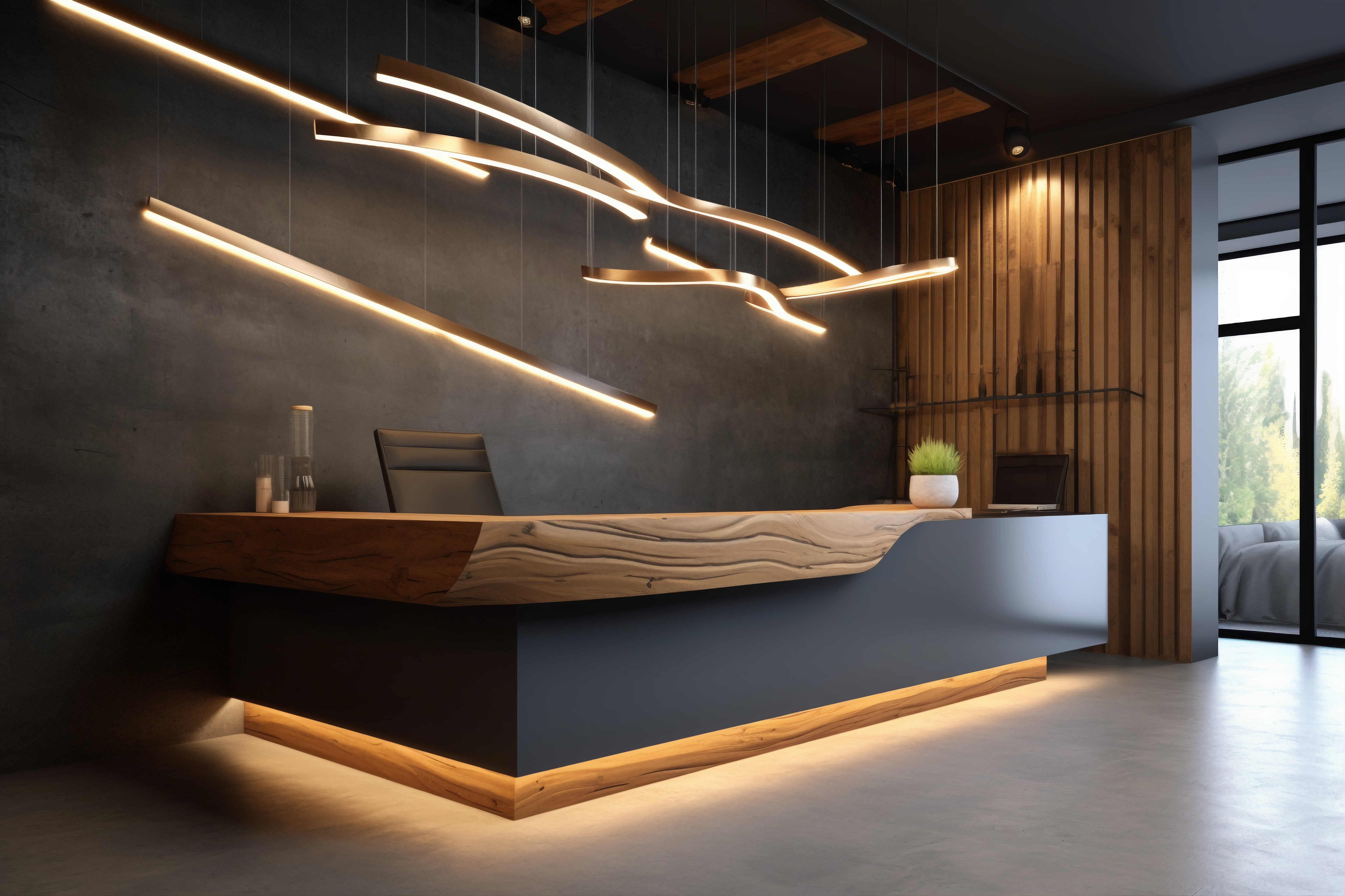 Reception and lobby interior design for offices in Chennai