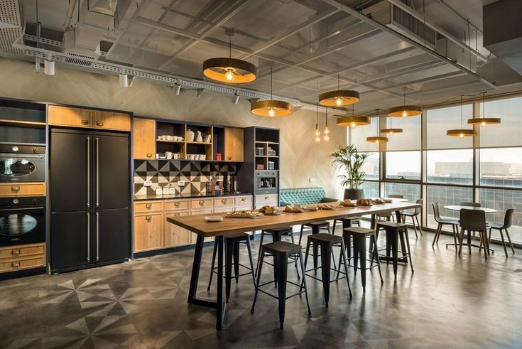Pantry and breakout area design for office teams