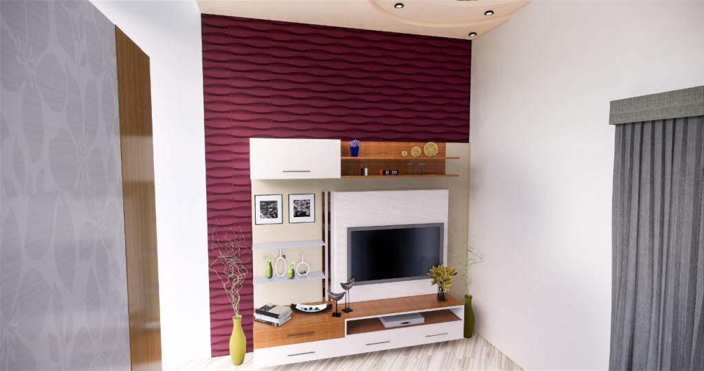 TV unit and premium living wall design